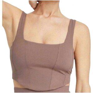 All In Motion - Women's Everyday Soft Medium Support Corset Bra - Brown - XXL
